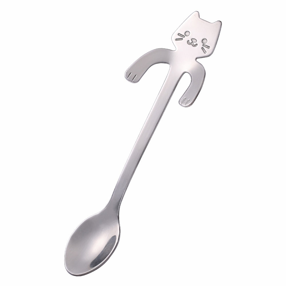 Lovely Cat Stainless Steel Coffee Tea Spoon