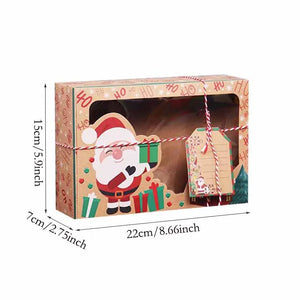 3/6/9/12pcs Kraft Paper Candy Boxes Merry Christmas