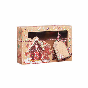 3/6/9/12pcs Kraft Paper Candy Boxes Merry Christmas