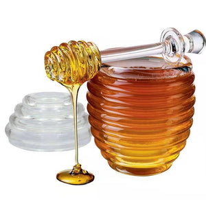 Glass Honey Pot with Dipper - Sweeten Your Moments with Style!