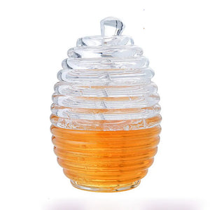 Glass Honey Pot with Dipper - Sweeten Your Moments with Style!