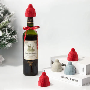Spread Holiday Cheer with our Christmas Hat Wine Plug