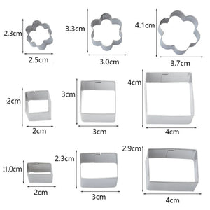 Stainless Steel Fondant Mould Cookie Cutter Set