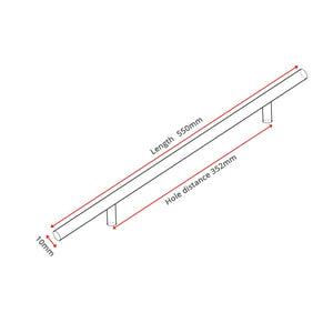 KAK 2" ~ 20" Gold Kitchen T-Bar Cabinet Pull