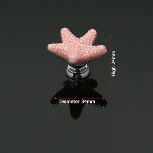 KAK Starfish Ceramic Drawer Knobs Cabinet Pulls