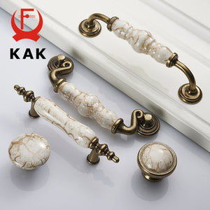 KAK Marble Lines Ceramic Cabinet Handles