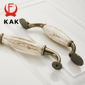 KAK Marble Lines Ceramic Cabinet Handles