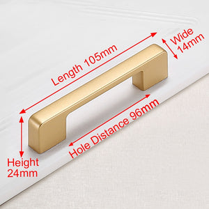 KAK European Style Matte Gold Cabinet Handles