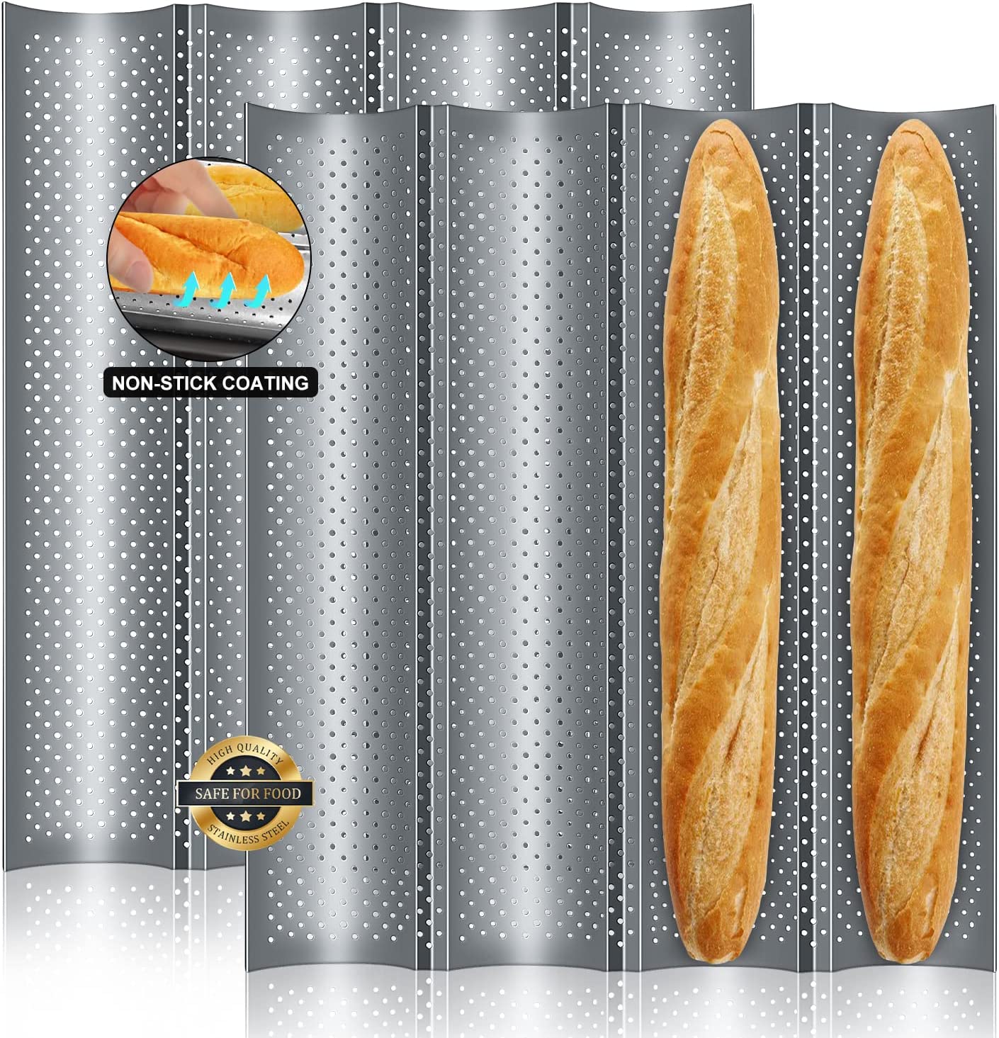 French Bread Magic Carbon Steel Baguette Pan