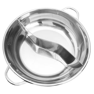 Twice the Flavor: Stainless Steel Dual Section Hot Pot