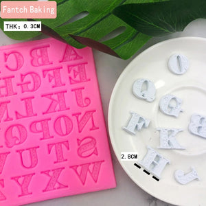 Lovely Alphanumeric Silicone Mold