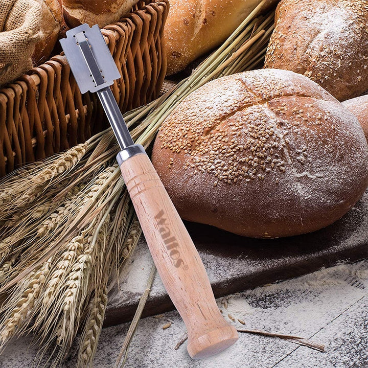 Walfos Bread Lame - Long Handle Premium Bread Scoring Knife, Hand Crafted  Bakers lame Built for Bread Bakers, Perfect for